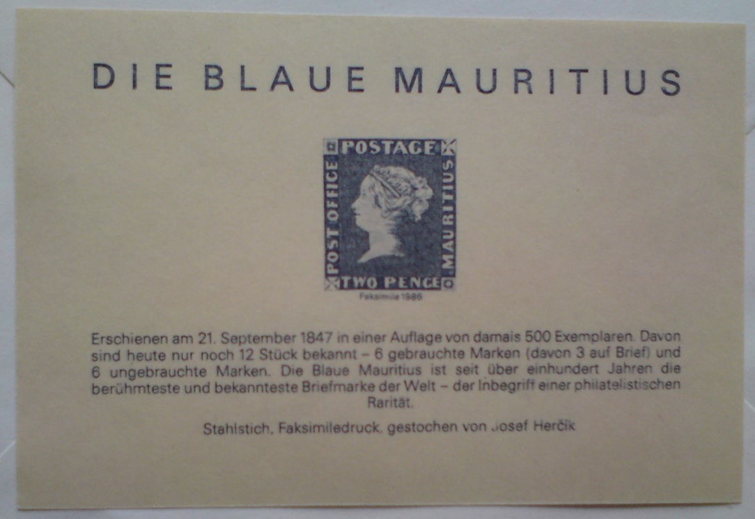Mauritius-faksimile **