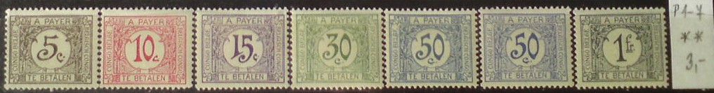 Belgické Kongo P 1-7 **