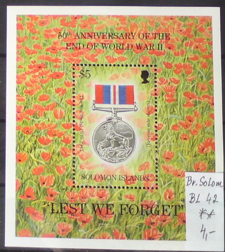 Britské Šalamúnové ostrovy BL 42 **