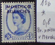 Britská pošta v Maroku 106 *