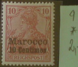 Nemecká pošta v Maroku 9 *