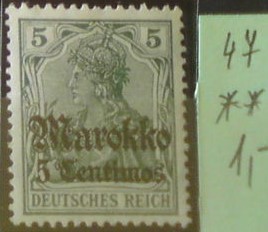 Nemecká pošta v Maroku 47 **