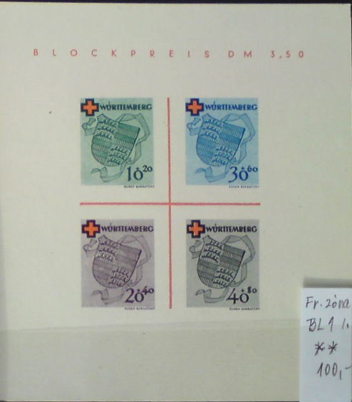 Württemberg BL 1 l. **