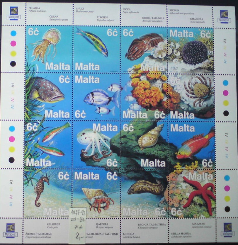 Malta 1077-92 zd BL **