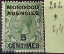 Francúzska pošta v Maroku 202 *
