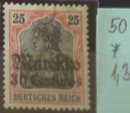 Nemecká pošta v Maroku 50 *