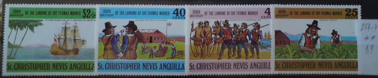 Svätý Krištof Nevis a Anguilla 251-4 **