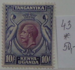 Kenya Uganda Tanganika 43 *
