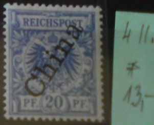 Nemecká pošta v Číne 4 ll. *