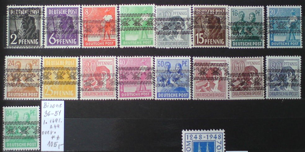 Americko Britská zóna 36-51 l. **