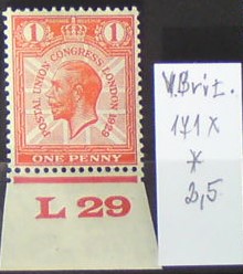 Veľká Británia 171 x *