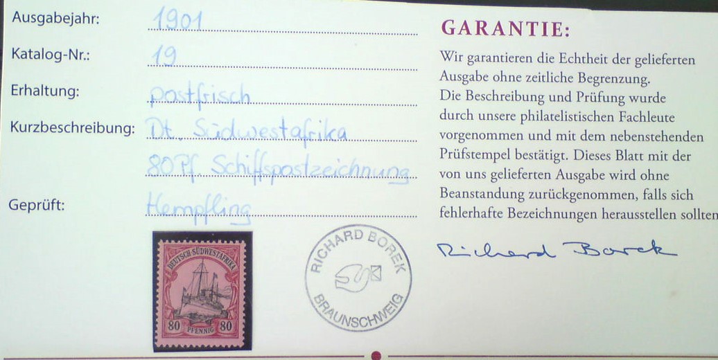 Nemecká Juhozápadná Afrika 19 **