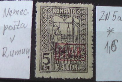 Nemecká pošta v Rumunsku ZW 5 a *