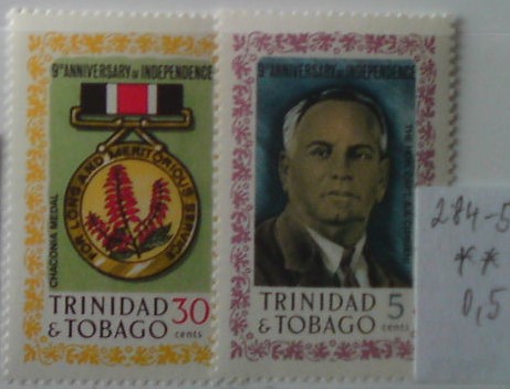 Trinidad a Tobago 284-5 **
